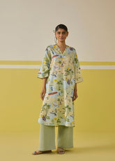 A Model Wearing Paradise Kurta Top, curated by Only Ethikal